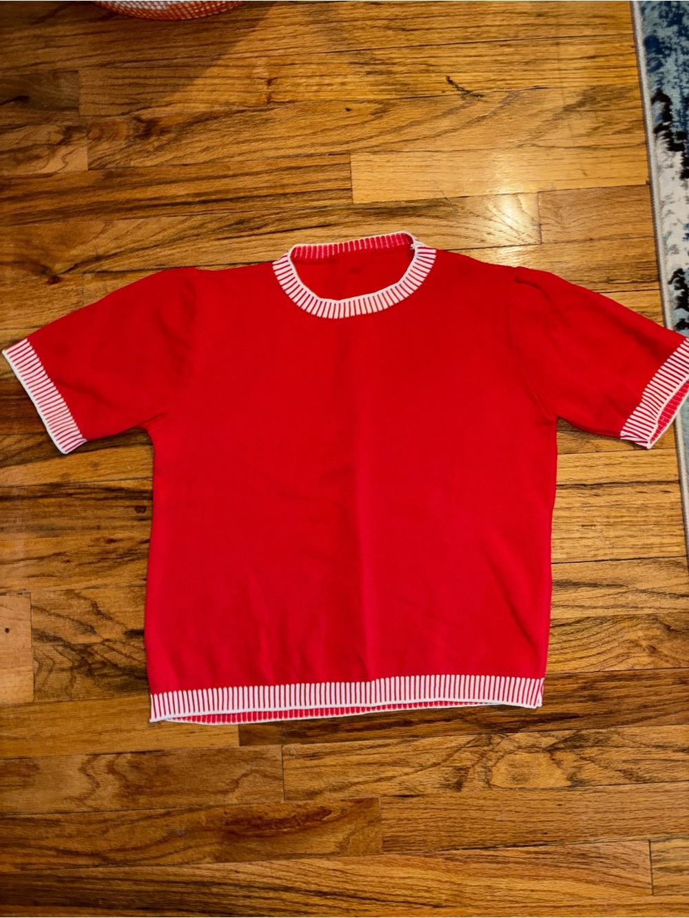 Italian Women’s Red Shirt with White Trim